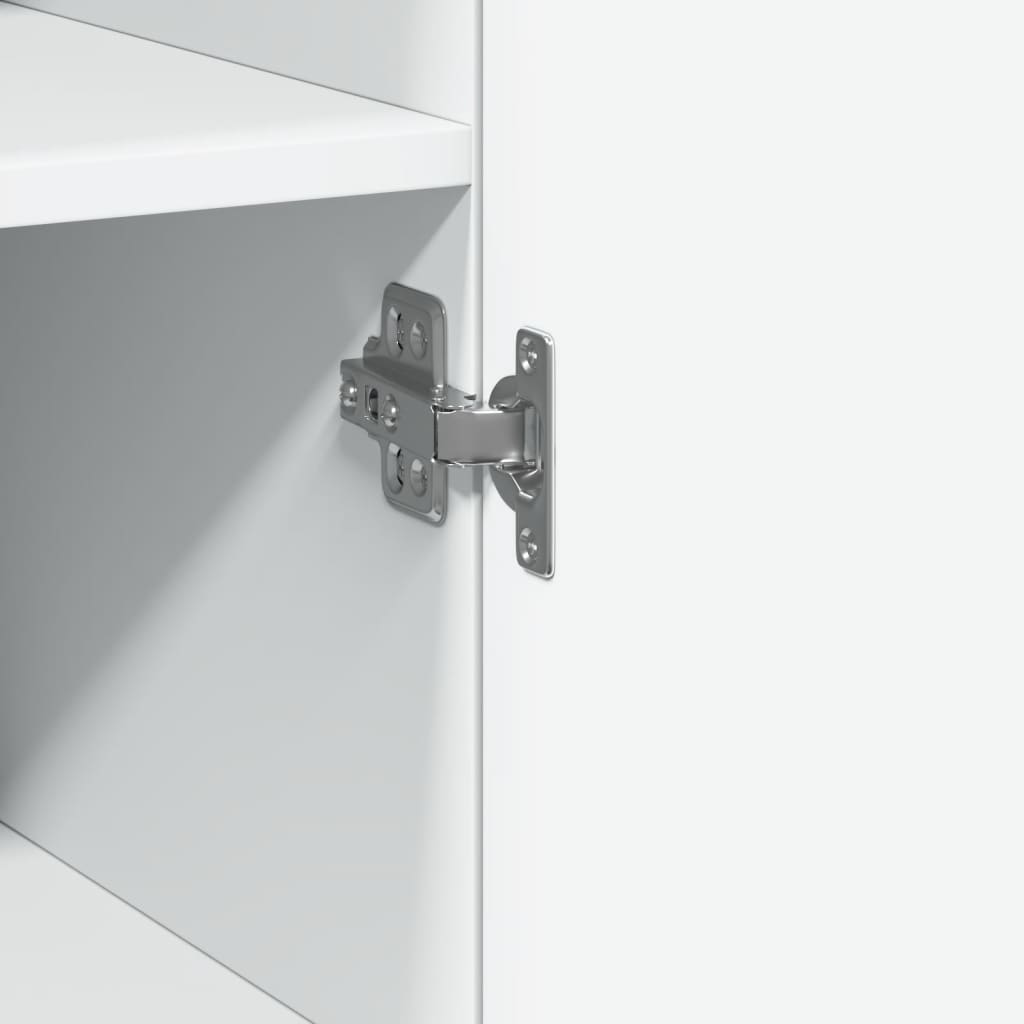 Highboard White 50x42.5x185 cm Engineered Wood